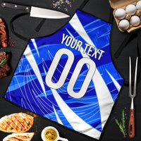 Personalized Uzbekistan Soccer Wolf Mascot Apron Uzbekistan Football Dynamic Cartoon Geometric