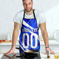 Personalized Uzbekistan Soccer Wolf Mascot Apron Uzbekistan Football Dynamic Cartoon Geometric