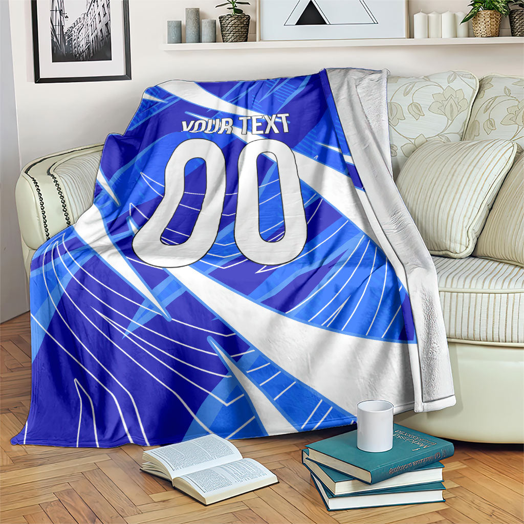Personalized Uzbekistan Soccer Wolf Mascot Blanket Uzbekistan Football Dynamic Cartoon Geometric