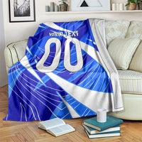 Personalized Uzbekistan Soccer Wolf Mascot Blanket Uzbekistan Football Dynamic Cartoon Geometric
