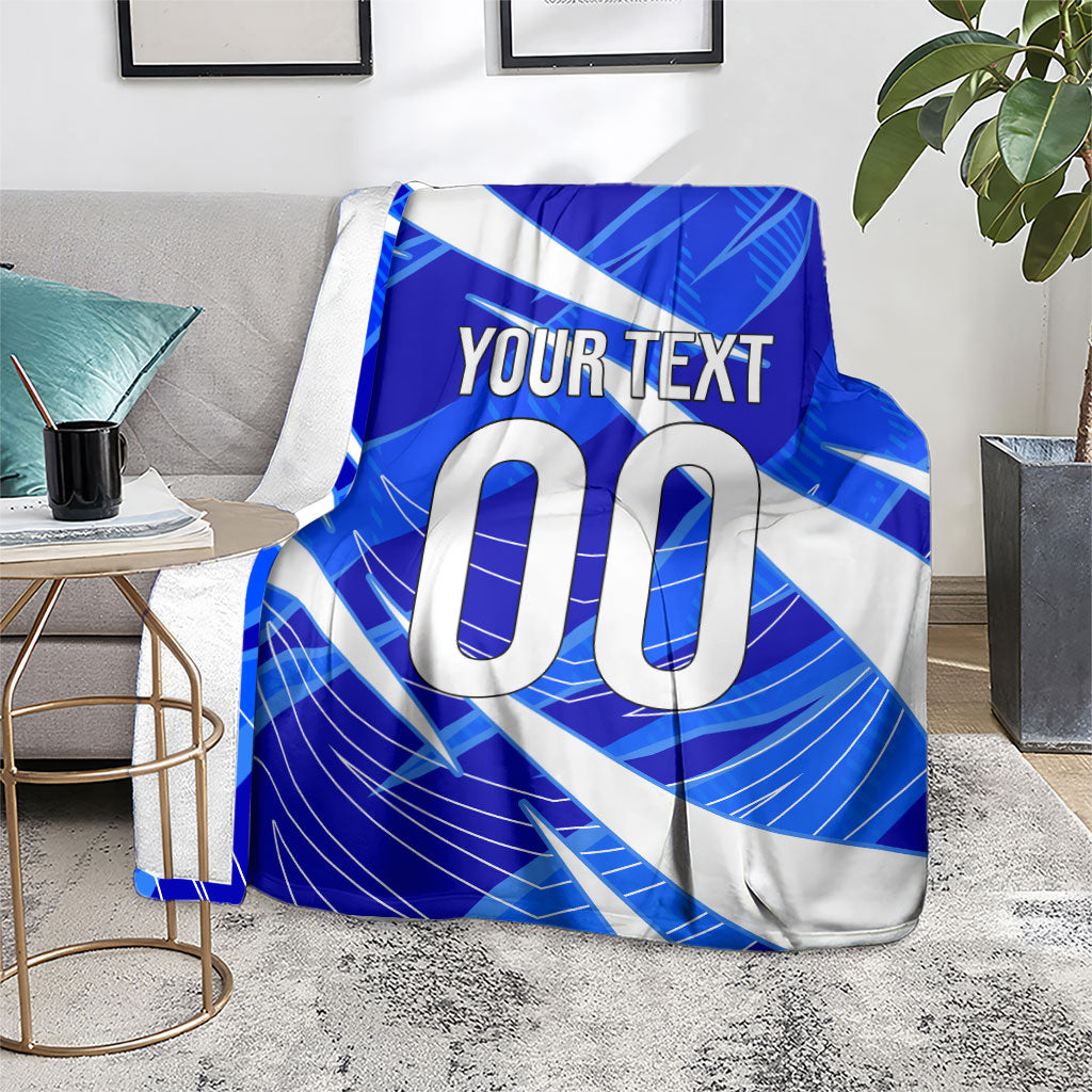 Personalized Uzbekistan Soccer Wolf Mascot Blanket Uzbekistan Football Dynamic Cartoon Geometric