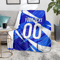 Personalized Uzbekistan Soccer Wolf Mascot Blanket Uzbekistan Football Dynamic Cartoon Geometric