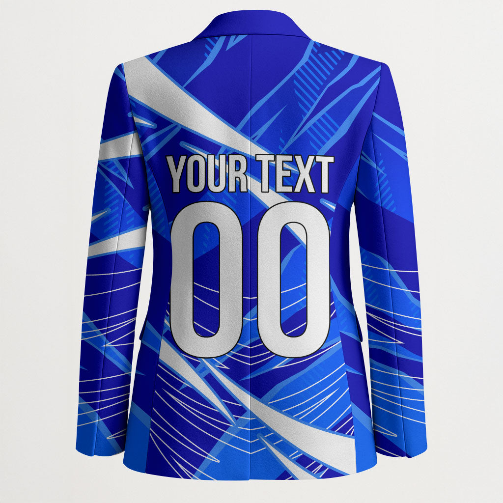 Personalized Uzbekistan Soccer Wolf Mascot Blazer Uzbekistan Football Dynamic Cartoon Geometric