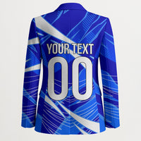 Personalized Uzbekistan Soccer Wolf Mascot Blazer Uzbekistan Football Dynamic Cartoon Geometric