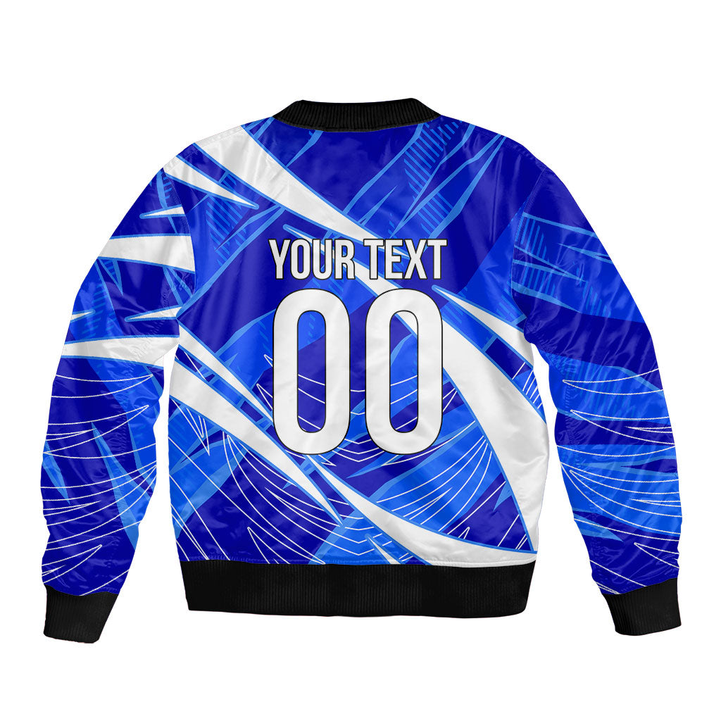 Personalized Uzbekistan Soccer Wolf Mascot Bomber Jacket Uzbekistan Football Dynamic Cartoon Geometric