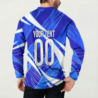 Personalized Uzbekistan Soccer Wolf Mascot Button Sweatshirt Uzbekistan Football Dynamic Cartoon Geometric