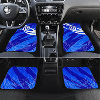 Personalized Uzbekistan Soccer Wolf Mascot Car Mats Uzbekistan Football Dynamic Cartoon Geometric
