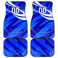 Personalized Uzbekistan Soccer Wolf Mascot Car Mats Uzbekistan Football Dynamic Cartoon Geometric