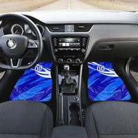 Personalized Uzbekistan Soccer Wolf Mascot Car Mats Uzbekistan Football Dynamic Cartoon Geometric