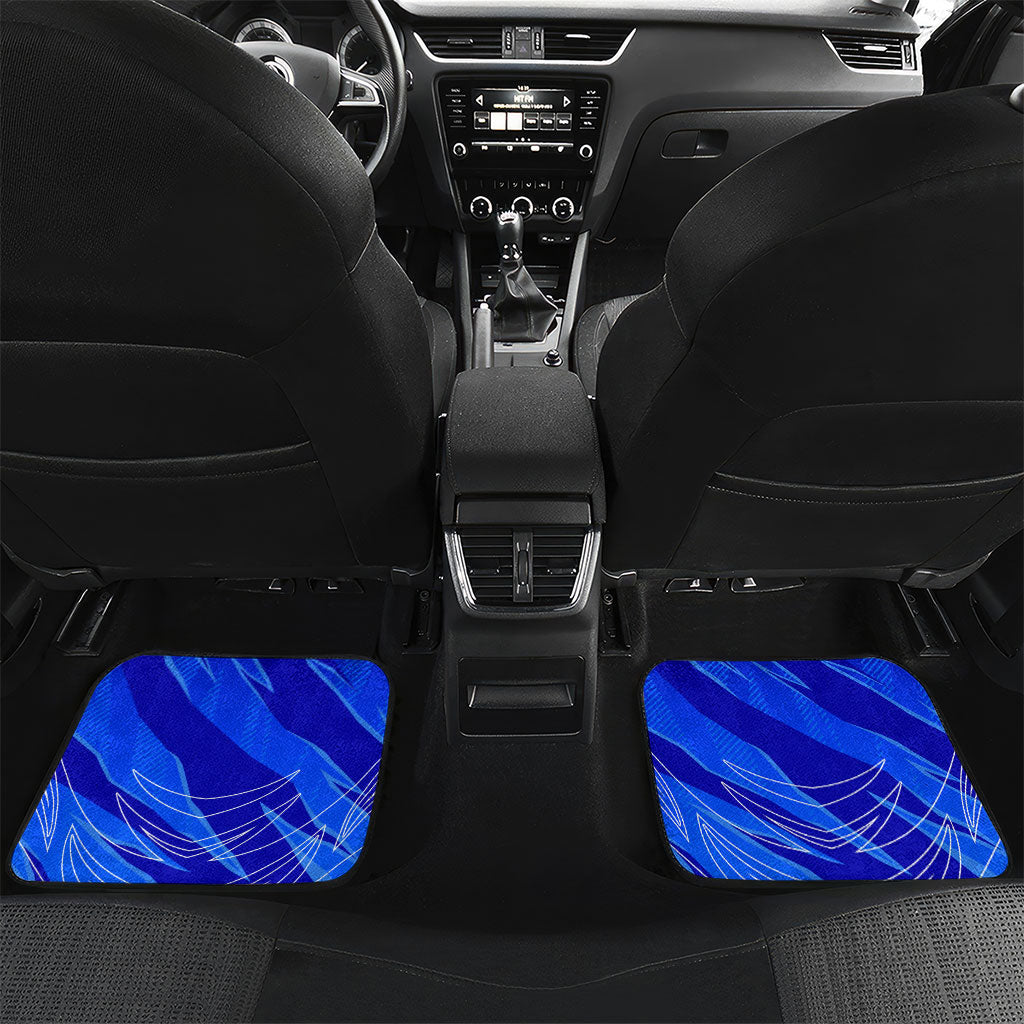 Personalized Uzbekistan Soccer Wolf Mascot Car Mats Uzbekistan Football Dynamic Cartoon Geometric