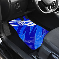 Personalized Uzbekistan Soccer Wolf Mascot Car Mats Uzbekistan Football Dynamic Cartoon Geometric