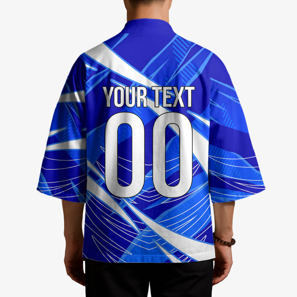 Personalized Uzbekistan Soccer Wolf Mascot Kimono Uzbekistan Football Dynamic Cartoon Geometric
