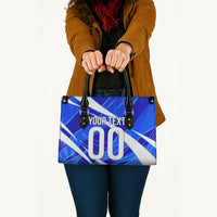 Personalized Uzbekistan Soccer Wolf Mascot Leather Bag Uzbekistan Football Dynamic Cartoon Geometric