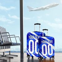 Personalized Uzbekistan Soccer Wolf Mascot Luggage Cover Uzbekistan Football Dynamic Cartoon Geometric