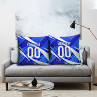 Personalized Uzbekistan Soccer Wolf Mascot Pillow Cover Uzbekistan Football Dynamic Cartoon Geometric