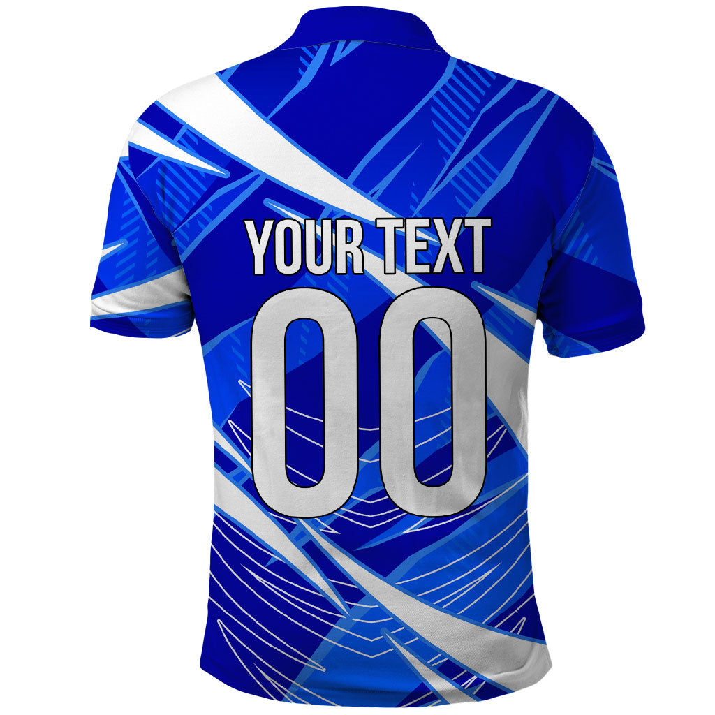 Personalized Uzbekistan Soccer Wolf Mascot Polo Shirt Uzbekistan Football Dynamic Cartoon Geometric