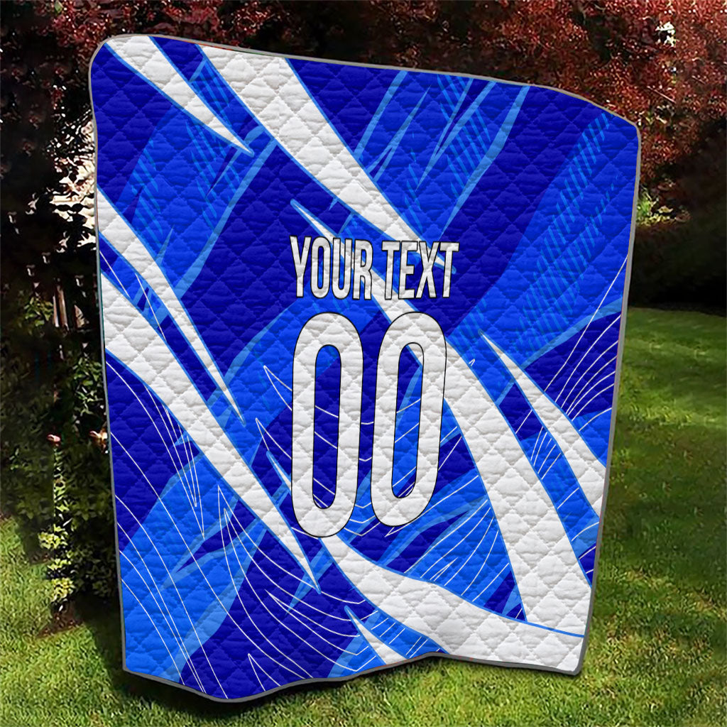 Personalized Uzbekistan Soccer Wolf Mascot Quilt Uzbekistan Football Dynamic Cartoon Geometric