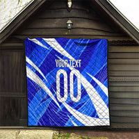 Personalized Uzbekistan Soccer Wolf Mascot Quilt Uzbekistan Football Dynamic Cartoon Geometric