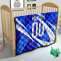 Personalized Uzbekistan Soccer Wolf Mascot Quilt Uzbekistan Football Dynamic Cartoon Geometric