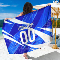 Personalized Uzbekistan Soccer Wolf Mascot Sarong Uzbekistan Football Dynamic Cartoon Geometric
