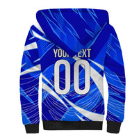 Personalized Uzbekistan Soccer Wolf Mascot Sherpa Hoodie Uzbekistan Football Dynamic Cartoon Geometric