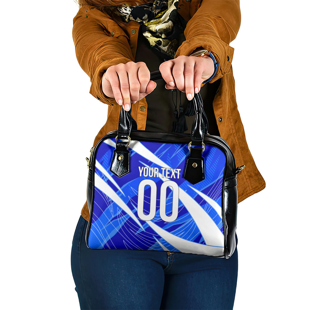 Personalized Uzbekistan Soccer Wolf Mascot Shoulder Handbag Uzbekistan Football Dynamic Cartoon Geometric