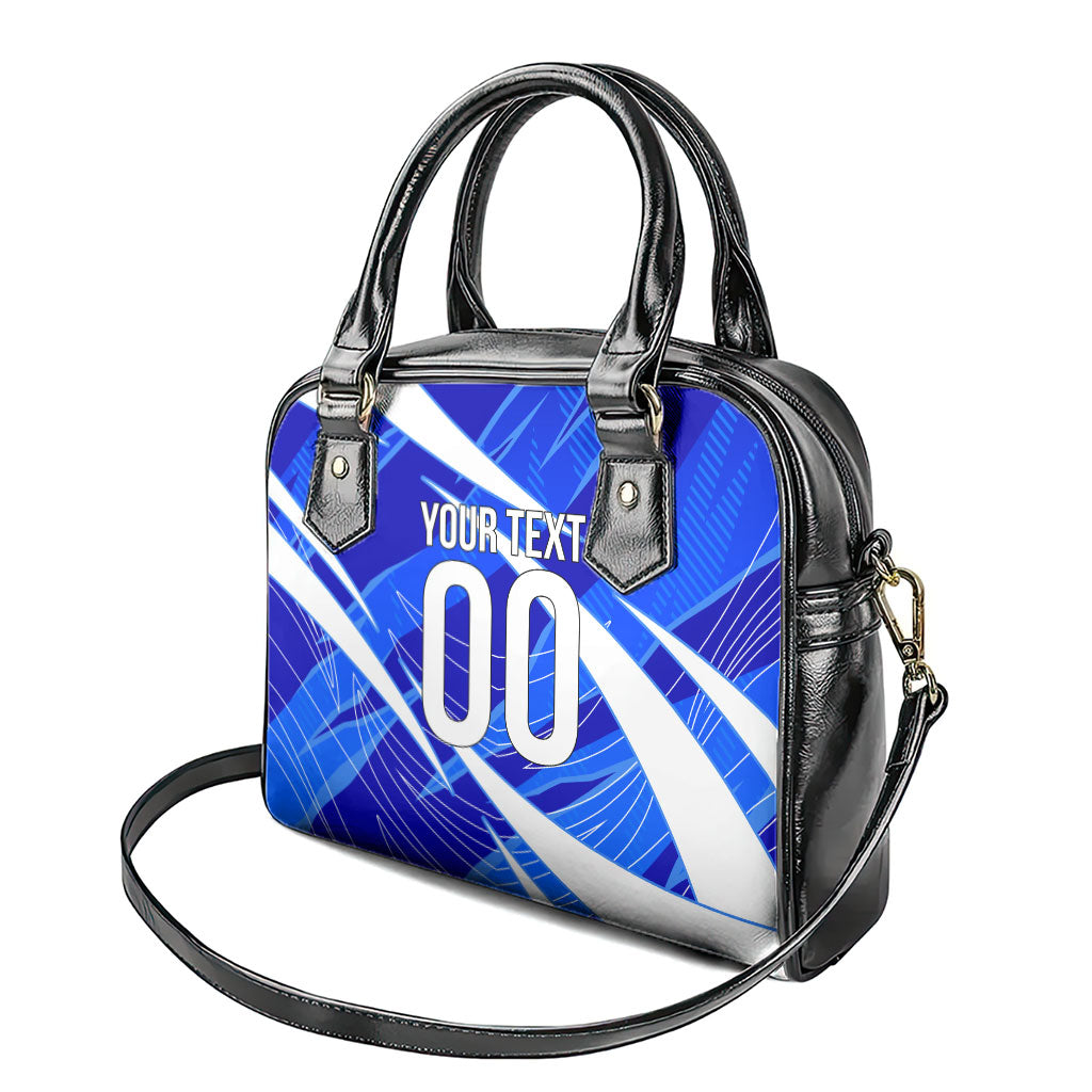 Personalized Uzbekistan Soccer Wolf Mascot Shoulder Handbag Uzbekistan Football Dynamic Cartoon Geometric