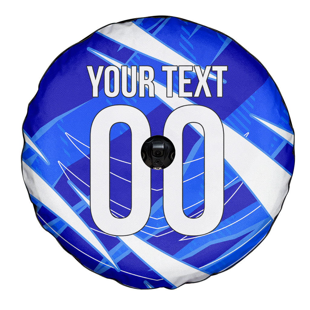 Personalized Uzbekistan Soccer Wolf Mascot Spare Tire Cover Uzbekistan Football Dynamic Cartoon Geometric