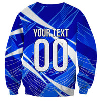 Personalized Uzbekistan Soccer Wolf Mascot Sweatshirt Uzbekistan Football Dynamic Cartoon Geometric