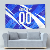 Personalized Uzbekistan Soccer Wolf Mascot Tapestry Uzbekistan Football Dynamic Cartoon Geometric