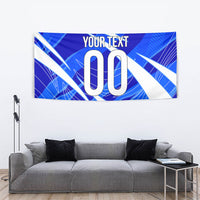 Personalized Uzbekistan Soccer Wolf Mascot Tapestry Uzbekistan Football Dynamic Cartoon Geometric
