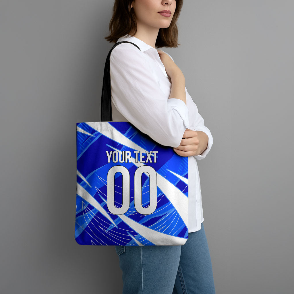Personalized Uzbekistan Soccer Wolf Mascot Tote Bag Uzbekistan Football Dynamic Cartoon Geometric