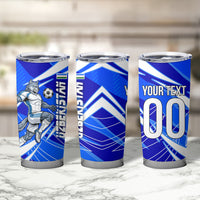 Personalized Uzbekistan Soccer Wolf Mascot Tumbler Cup Uzbekistan Football Dynamic Cartoon Geometric