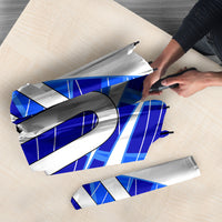 Personalized Uzbekistan Soccer Wolf Mascot Umbrella Uzbekistan Football Dynamic Cartoon Geometric