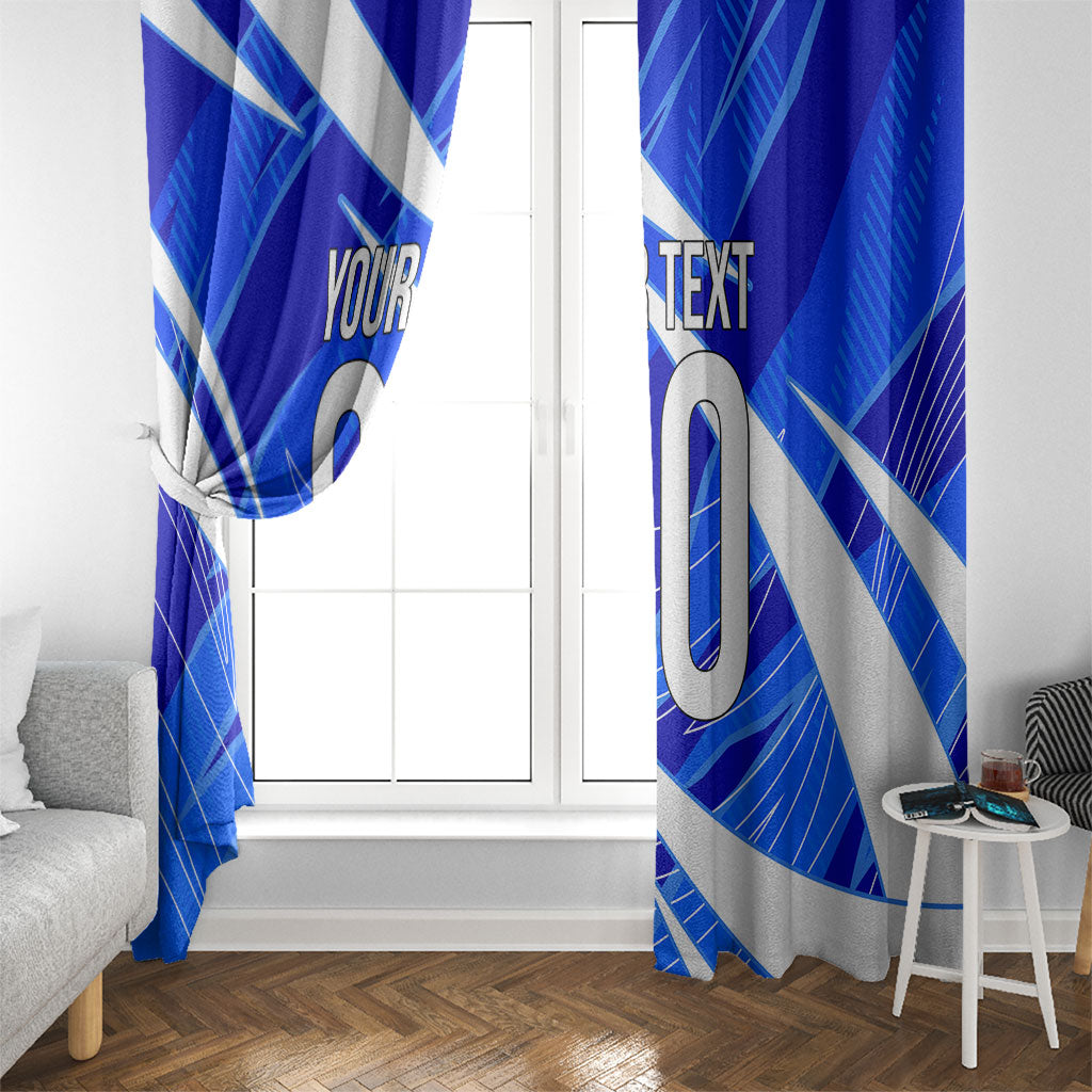Personalized Uzbekistan Soccer Wolf Mascot Window Curtain Uzbekistan Football Dynamic Cartoon Geometric