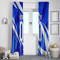 Personalized Uzbekistan Soccer Wolf Mascot Window Curtain Uzbekistan Football Dynamic Cartoon Geometric