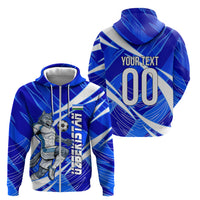 Personalized Uzbekistan Soccer Wolf Mascot Zip Hoodie Uzbekistan Football Dynamic Cartoon Geometric