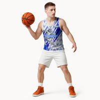 Personalized Uzbekistan Soccer Basketball Jersey Wolf Mascot Chevron Zigzag Pattern