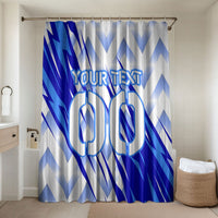 Personalized Uzbekistan Soccer Bathroom Set Wolf Mascot Chevron Zigzag Pattern