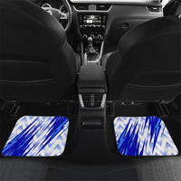 Personalized Uzbekistan Soccer Car Mats Wolf Mascot Chevron Zigzag Pattern