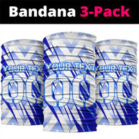 Personalized Uzbekistan Soccer Neck Gaiter Wolf Mascot Chevron Zigzag Pattern