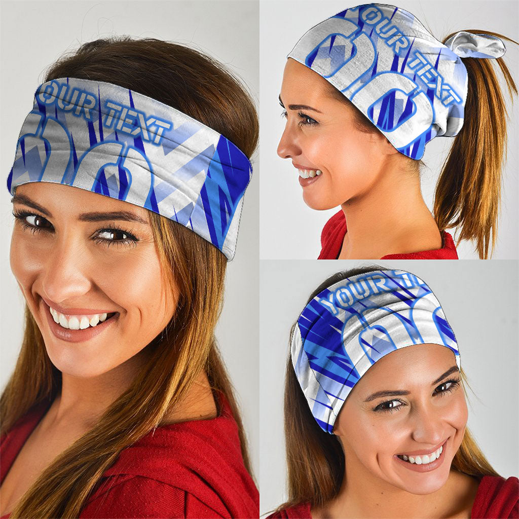 Personalized Uzbekistan Soccer Neck Gaiter Wolf Mascot Chevron Zigzag Pattern