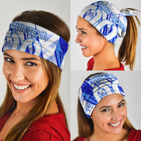 Personalized Uzbekistan Soccer Neck Gaiter Wolf Mascot Chevron Zigzag Pattern