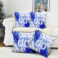 Personalized Uzbekistan Soccer Pillow Cover Wolf Mascot Chevron Zigzag Pattern