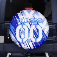 Personalized Uzbekistan Soccer Spare Tire Cover Wolf Mascot Chevron Zigzag Pattern