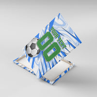 Personalized Uzbekistan Soccer Canvas Wall Art White Wolves Football Halftone Pattern