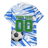 Personalized Uzbekistan Soccer Hawaiian Shirt White Wolves Football Halftone Pattern