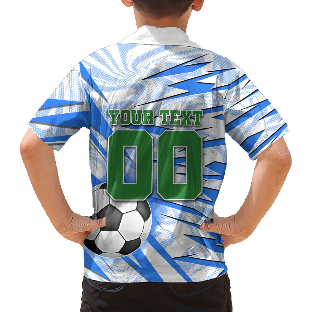 Personalized Uzbekistan Soccer Hawaiian Shirt White Wolves Football Halftone Pattern