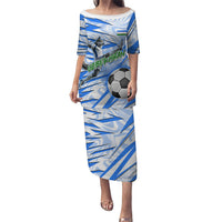 Personalized Uzbekistan Soccer Puletasi White Wolves Football Halftone Pattern