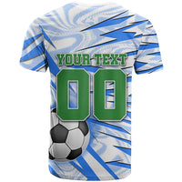 Personalized Uzbekistan Soccer T Shirt White Wolves Football Halftone Pattern